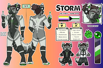 design high quality furry art nsfw or sfw furry reference sheet nsfw anime