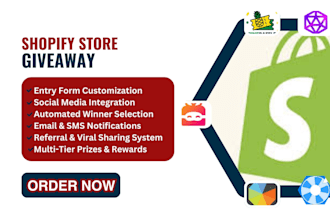 setup shopify store giveaway pineraffel viralsweep ninja gleam sweepwidget apps