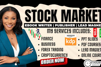 edit, write stock market ebook, b2b ebook, business, lead magnet, online course