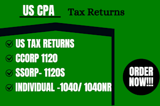 prepare and efile US tax returns for individual and business 1040, 1120, 1065