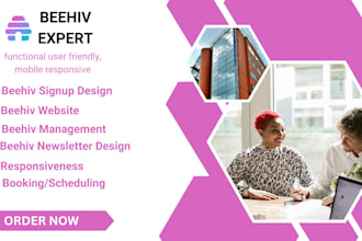 design beehiiv newsletter, beehive landing page setup beehive newsletter expert