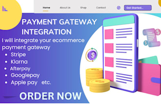 integrate shopify payment gateway stripe klarna afterpay googlepay apple pay etc