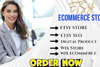 do online store, wix store, etsy seo etsy digital product, ecommerce store