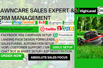 generate qualify lawncare lead using facebook ads ghl landing page sales funnel