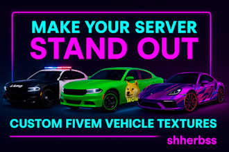 create custom fivem vehicle textures and liveries for your rp server