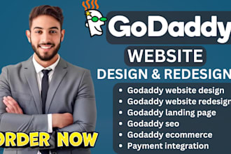 do godaddy website design, godaddy website redesign, godaddy seo,godaddy website