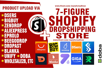 design shopify dropshipping store via wholesale2b zendrop eprolo blanka dsers