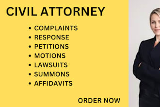 be civil lawyer for property, business, employment, and personal injury lawsuits