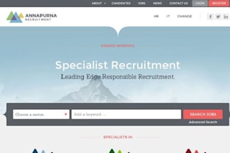 design recruitment website, consultancy, job board, job agency, HR website