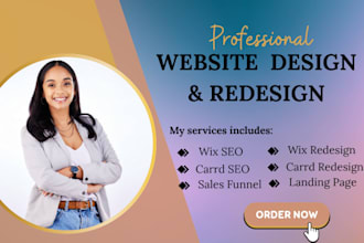 do wix website design and redesign carrd landing page design business website