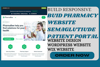 create pharmacy website semaglutide website medical patient portal page