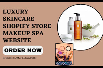 design skincare shopify hair care products cosmetic spa makeup beauty website