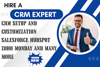 do CRM setup and customization salesforce hubspot zoho monday and many more