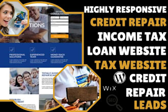 build credit repair website finance investment insurance accounting landing page