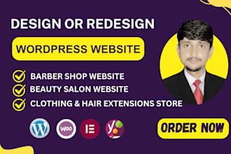 do hair extension barber shop beauty salon clothing wordpress website