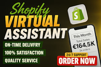 be your shopify virtual assistance