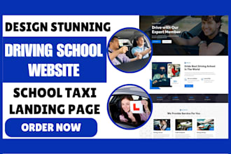 design stunning driving school website driving instructor taxi booking website