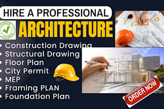 review stamp construction drawing, foundation plan, framing plan mep city permit
