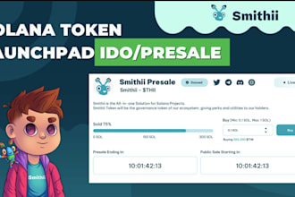 create blockchain web3 dapp pump fun presale staking launchpad on solana evm ton