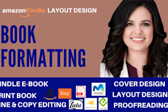 do book formatting, book layout design, kindle ebook format