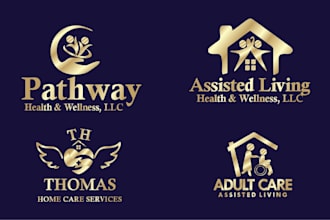 home care medical health care nursing clinic mental dental home care logo