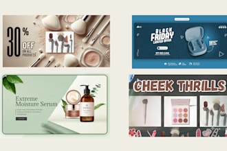 design shopify banner, hero image, website banner or ads banner