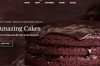 design sweet bakery ecommerce store bakery  website bakery shopify pizza store