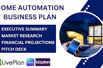 design a investor ready UK USA ca asia home automation business plan pitch deck