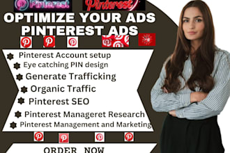 be your pinterest marketing manager, ads manager pin design