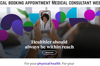 design medical booking appointment website medical consultant website