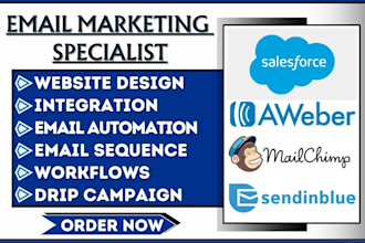 setup email marketing automation mailchimp sendinblue campaign salesforce aweber
