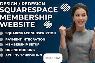 squarespace website design squarespace paywall membership website online booking