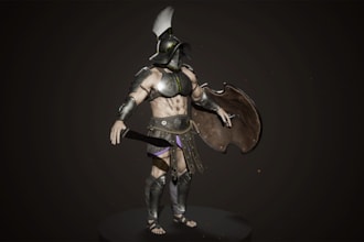 detailed 3d realistic character, pbr texture, mocap, skin rig, uv map,3d animate