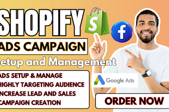 setup shopify facebook ads tiktok ads face book ads campaign pinterest ads