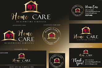 design a homecare minimalist  home care medical health care logo
