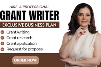 write grant proposal writing, grant research, application, start up grant writer