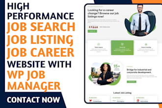 build a professional job listing search job career  website with wp job manager