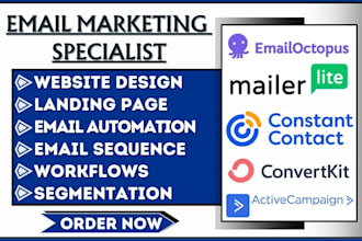 setup constant contact drip email octopus mailerlite convertkit activecampaign