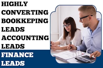 generate hot bookkeeping leads accounting leads finance leads via facebook ads