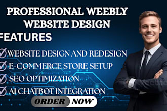 design weebly website with ai automation, booking system and business tools