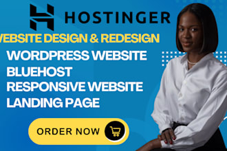design hostinger website wordpress website bluehost godaddy dream host namecheap