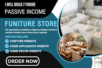build a highly profitable furniture website shopify store home decor website