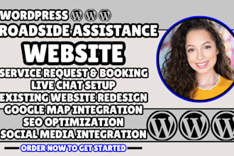 roadside assistance website vehicle towing website design mechanic website