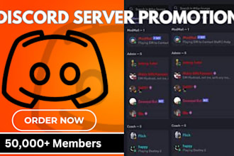 do discord server promotion , organic discord promotion to real members