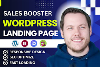 design responsive wordpress landing page and figma website UI UX design
