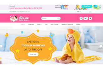 design baby store baby clothing baby product baby shopify store baby website