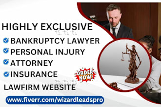 design attorney lawfirm personal injury bankruptcy lawyers landing page website