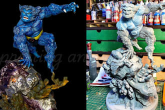 do 3d print and paint job for your model diorama figurine tabletop