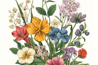 make a beautiful botanical or floral illustration