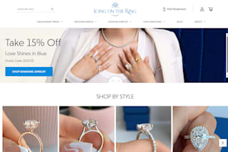 design high converting wedding ring shopify store jewelry store jewelry website